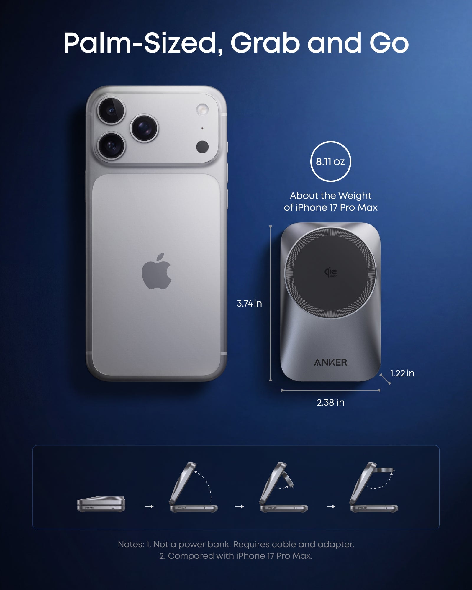 Anker's foldable Prime station pushes Qi2 to 25W
