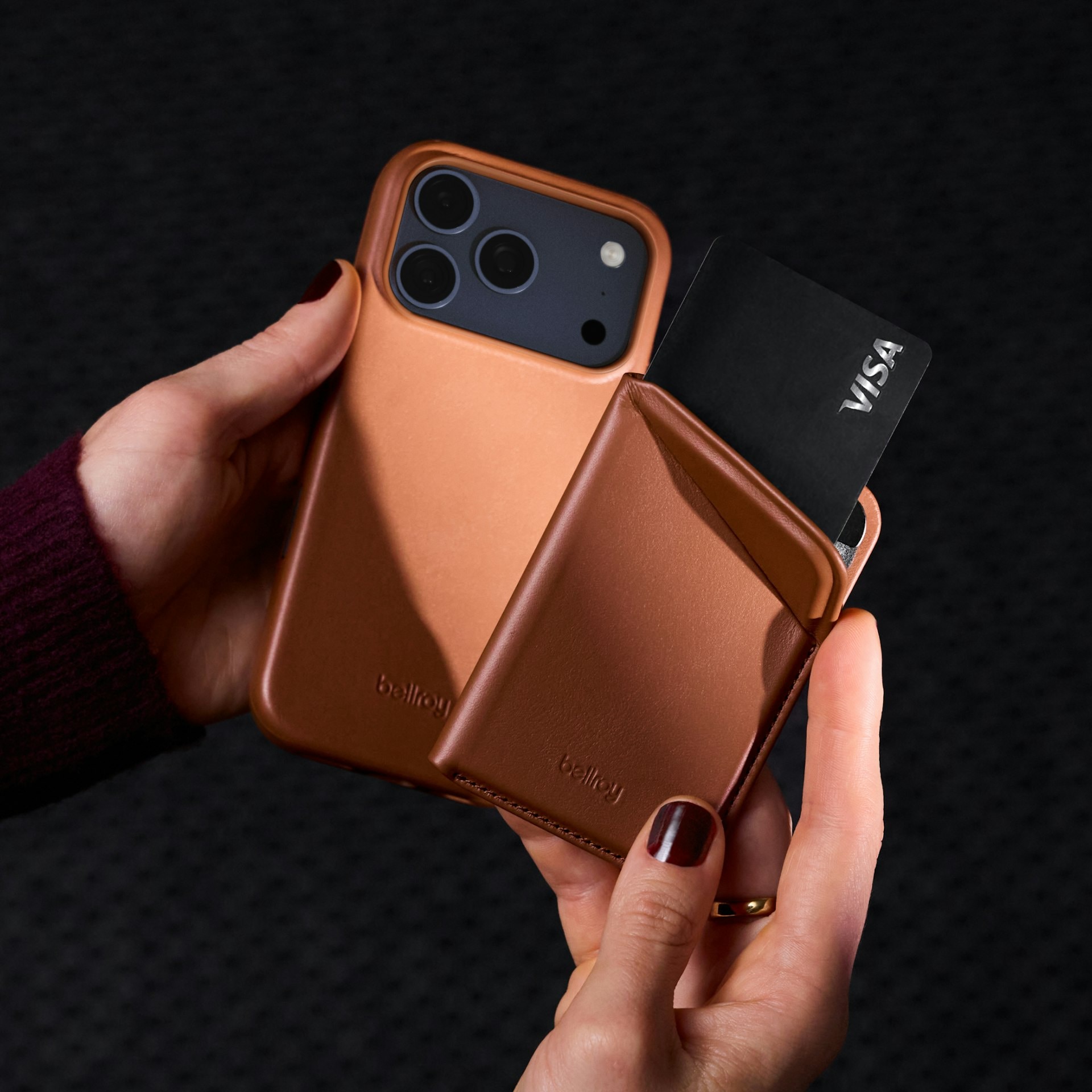 Bellroy's Mag Wallet hides a stand in its trapdoor