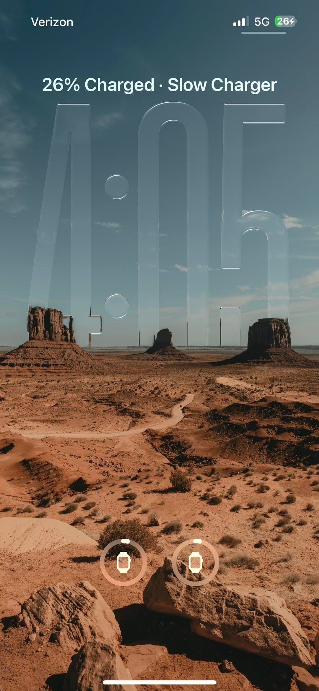 Desert wallpaper, habit tracker, and a full calendar widget
