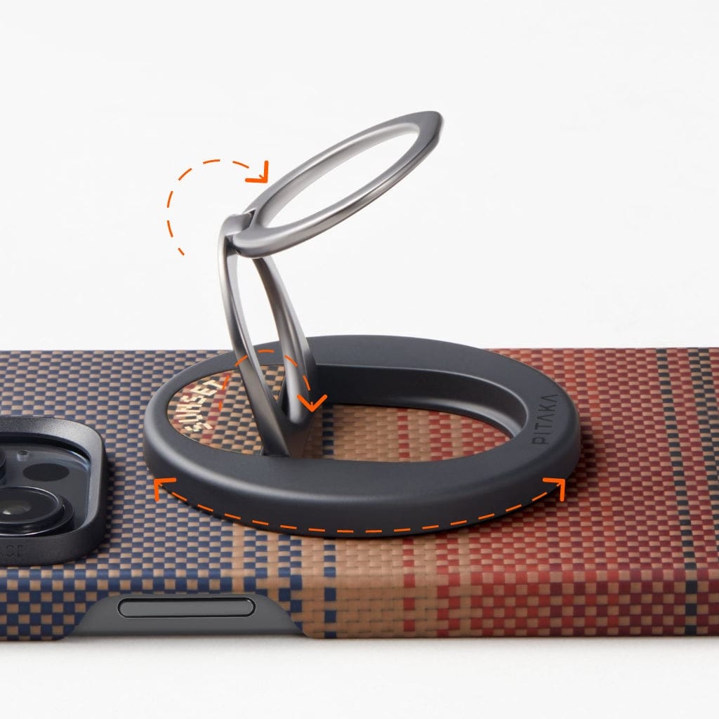 Pitaka's MagEZ Grip is a slim MagSafe ring in aramid fiber