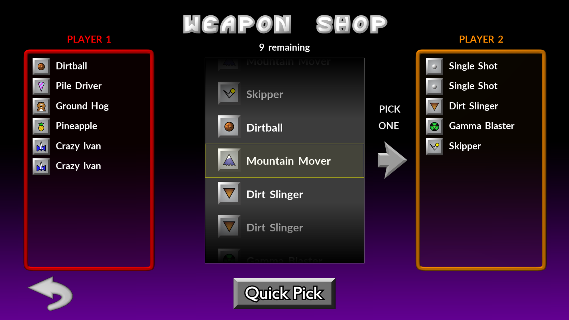 Pocket Tanks screenshot