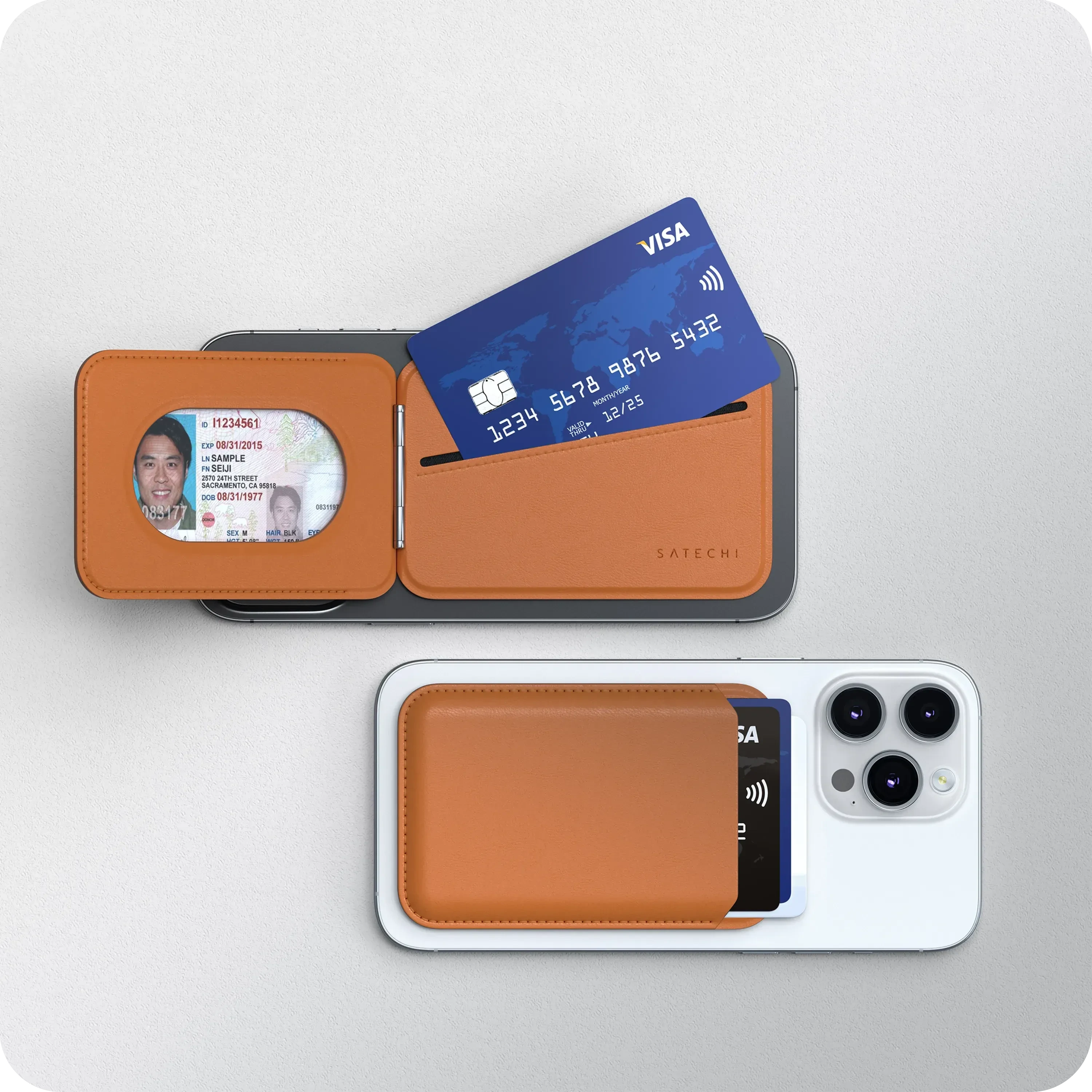 Satechi builds a kickstand into its four-card wallet
