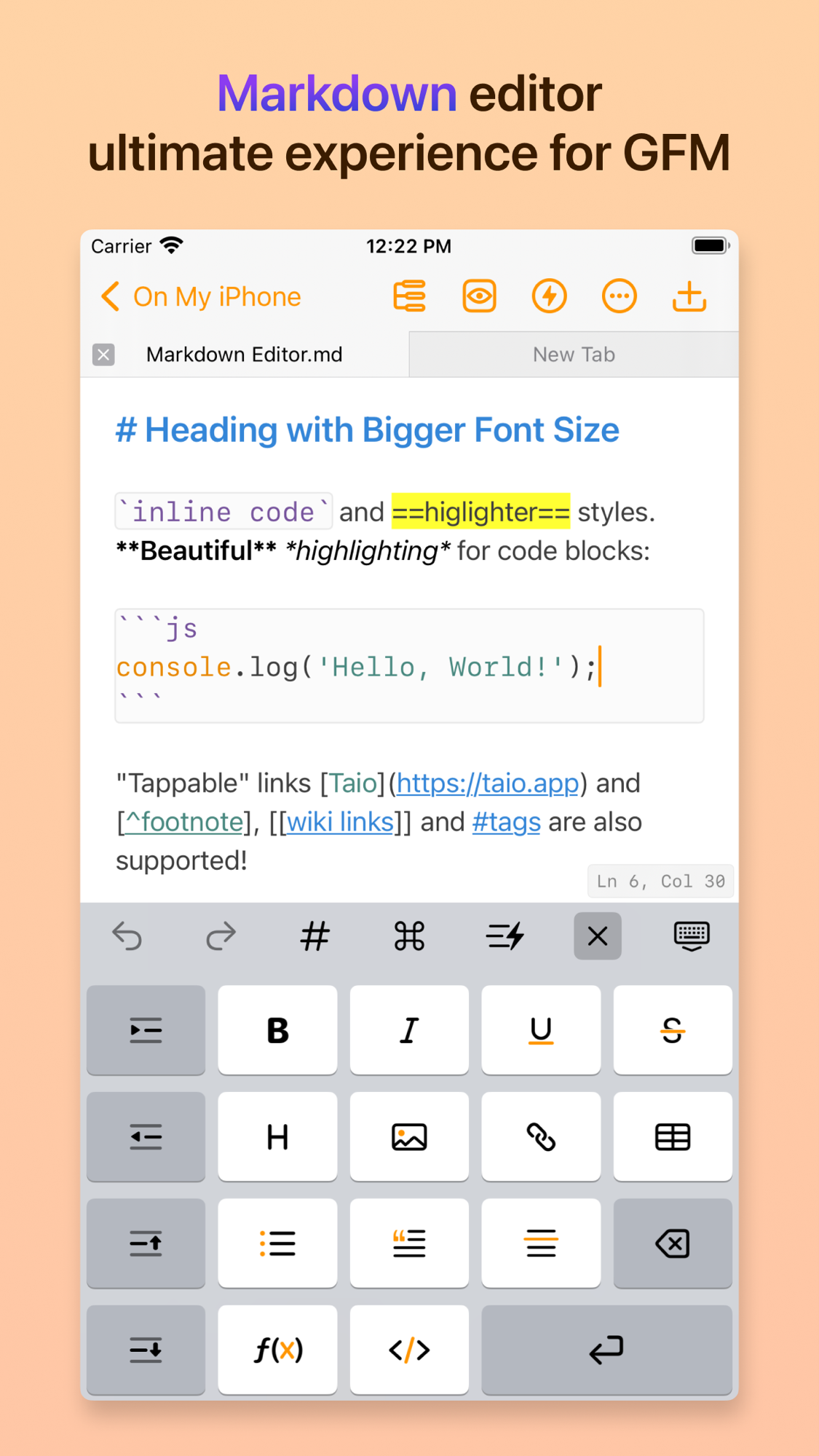 Taio - Markdown & Text Actions screenshot