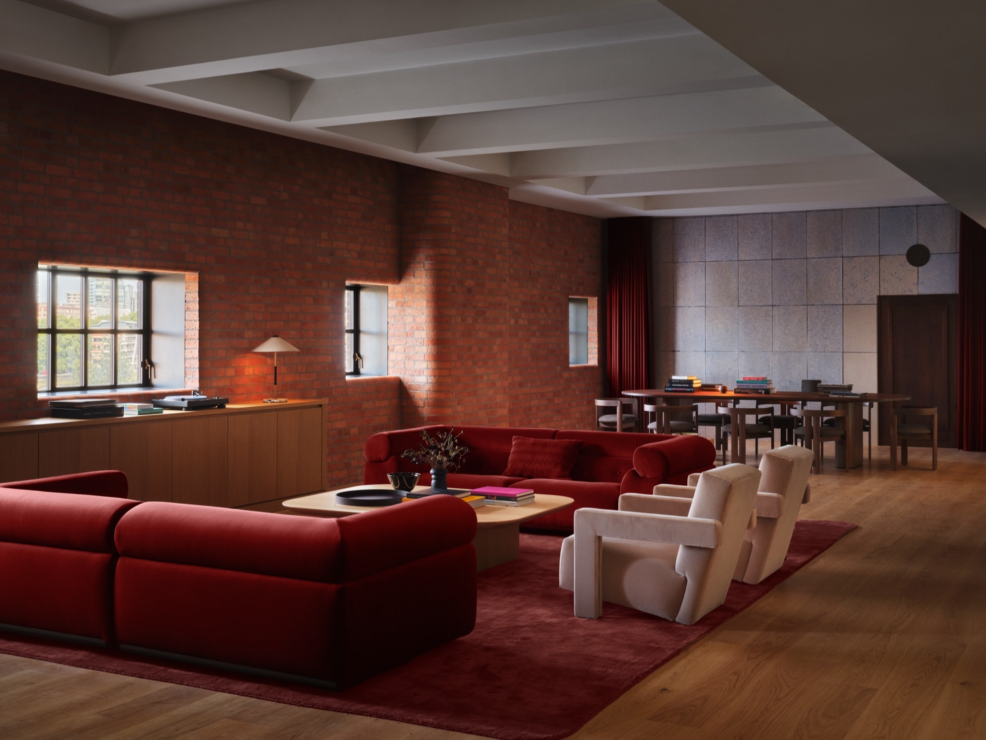 A lounge-style space inside Apple Music Radio's London studios.