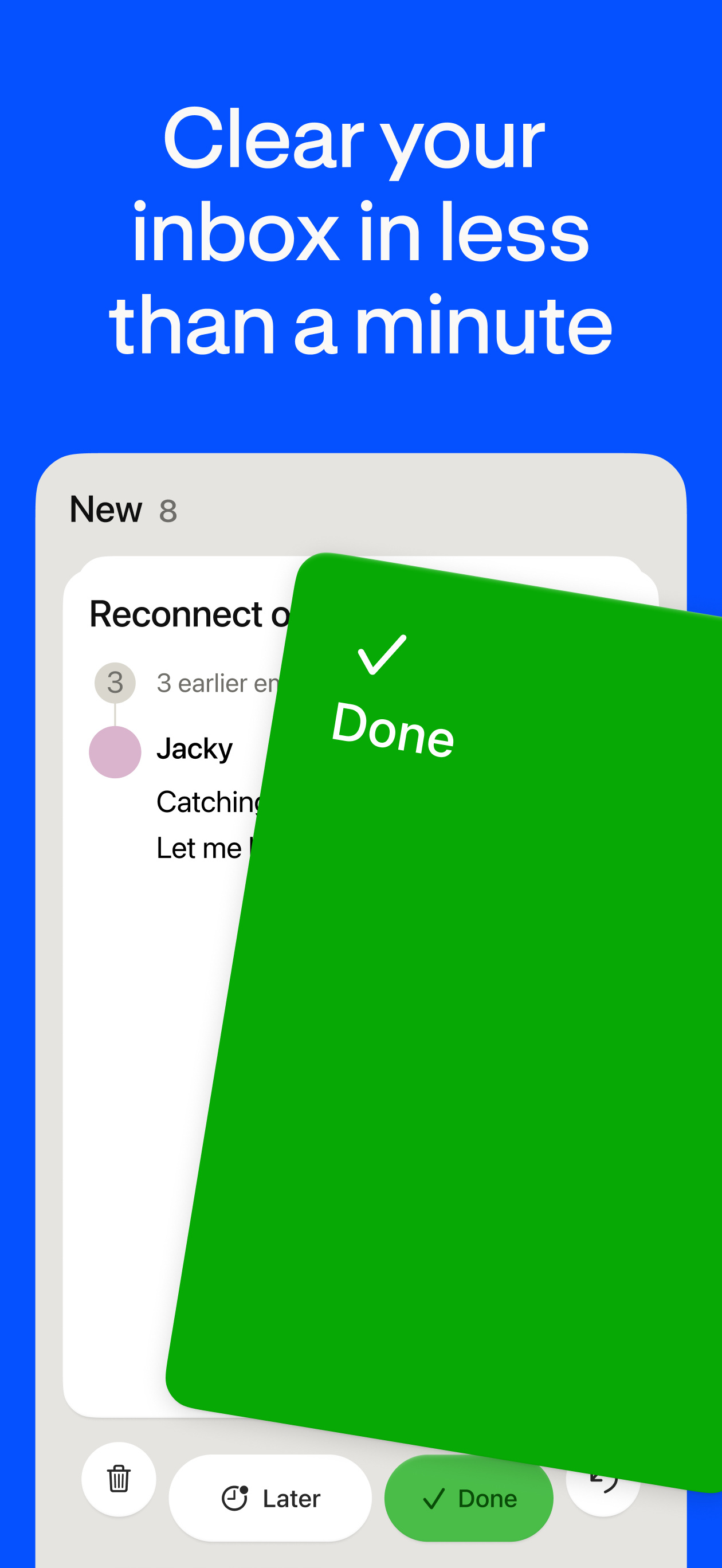 Avec - Clear your inbox in 60s iPhone screenshot 1