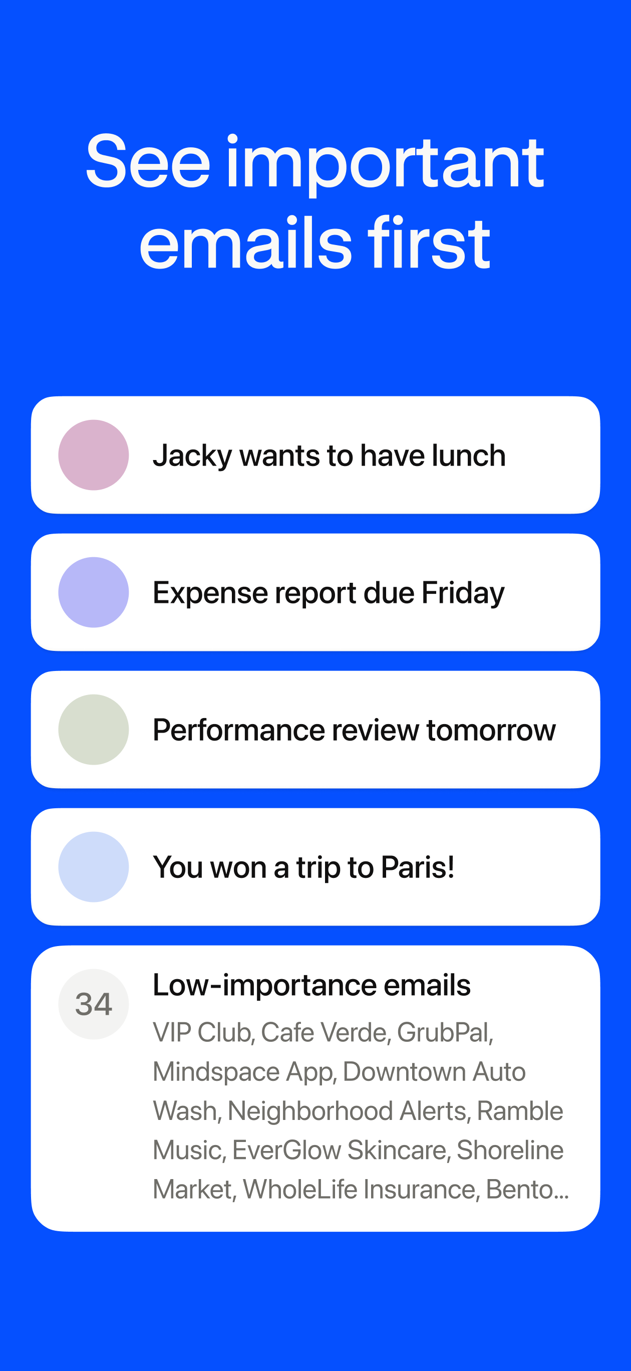 Avec - Clear your inbox in 60s iPhone screenshot 2