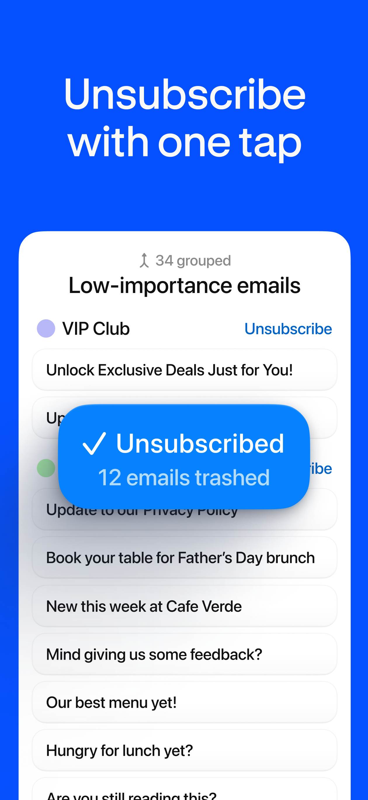 Avec - Clear your inbox in 60s iPhone screenshot 4