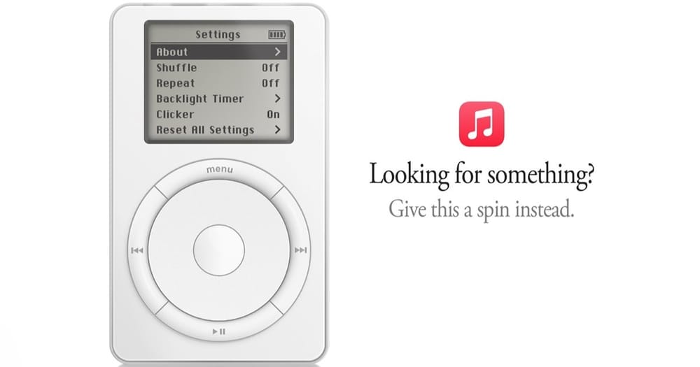 Apple Music's error page hides a working first iPod
