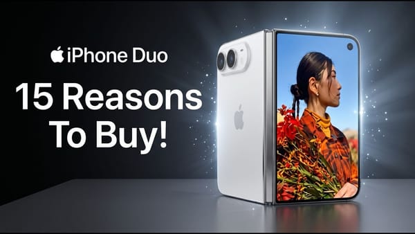 The iPhone Duo's 15-point pitch rests on its second screen