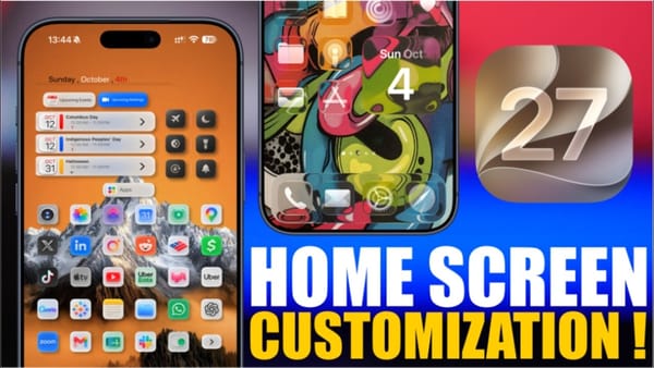 Five iOS 27 Home Screen setups, most built on the wallpaper