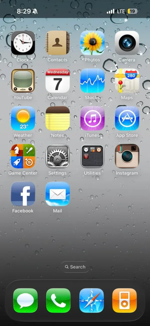 A nostalgic iPhoner brings back iOS 4, water drops and all